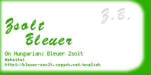 zsolt bleuer business card